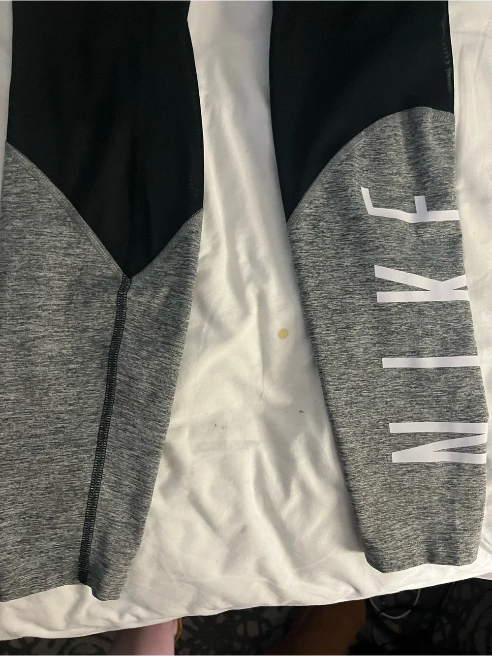 Nike Kids Black Leggings with White Swoosh